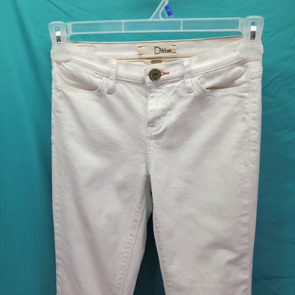 Dittos Womens White Skinny Mid Rise Jeans Size 25 - Picture 2 of 9